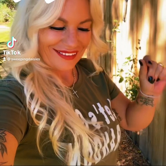 Tee Shirt Ladies Tops Personalized Green New - Picture 5 of 15